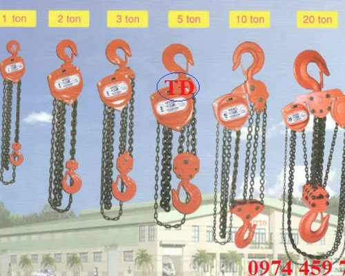 Palang xích kéo tay hiệu Nitto 1 tấn, 3 tấn, 5 tấn, 10 tấn, 20 tấn