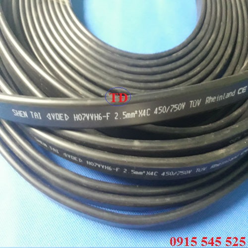Cáp dẹt cầu trục hiệu Sheng Tai loại 4Cx2.5 Cáp dẹt cầu trục hiệu Sheng Tai loại 4Cx2.5