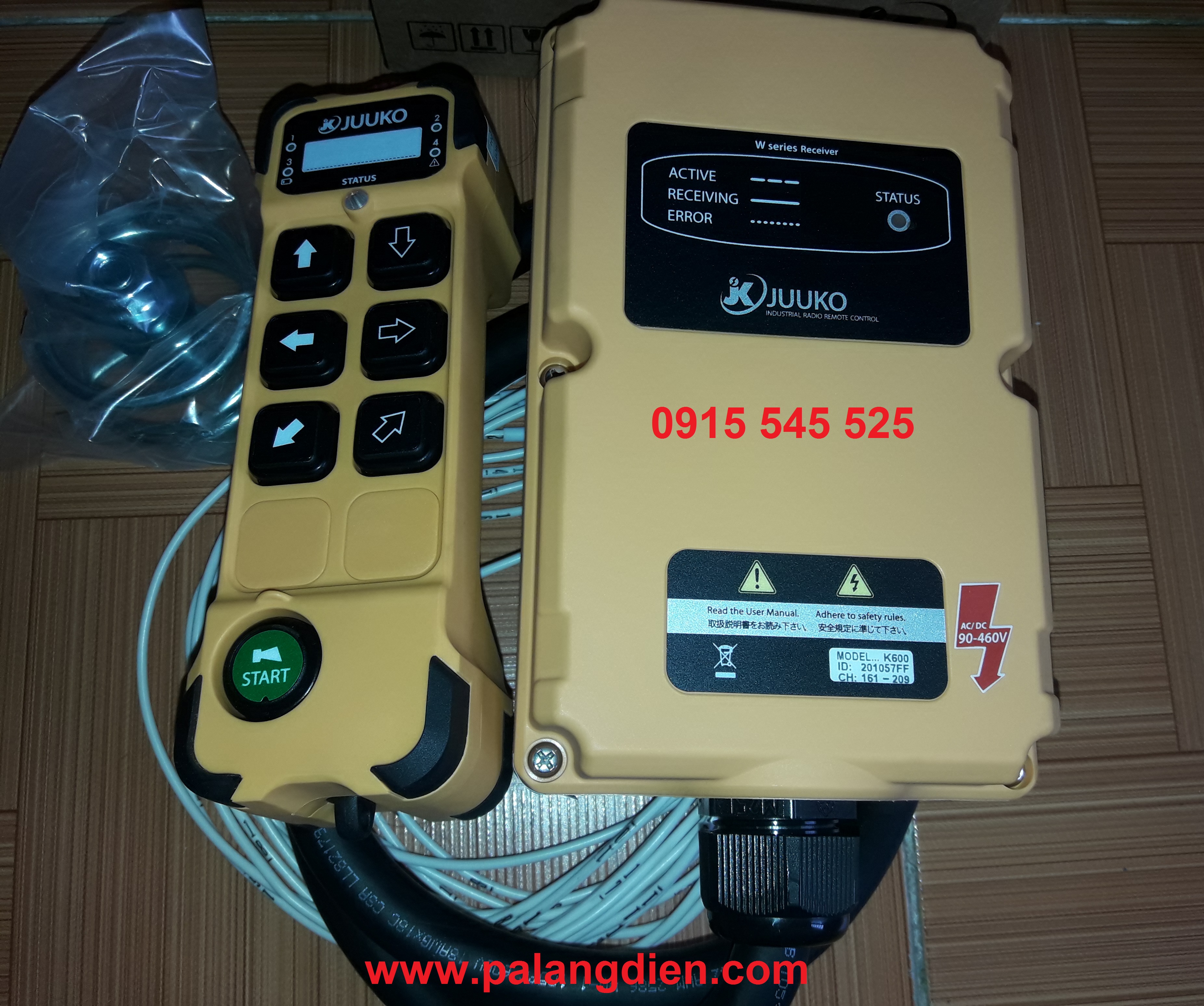 Điều khiển từ xa cầu trục Juuko k600 Điều khiển từ xa cầu trục Juuko k600