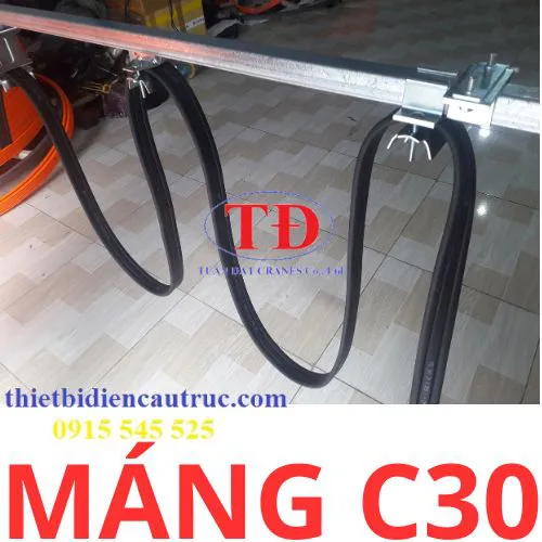 Ray C treo dây điện cầu trục