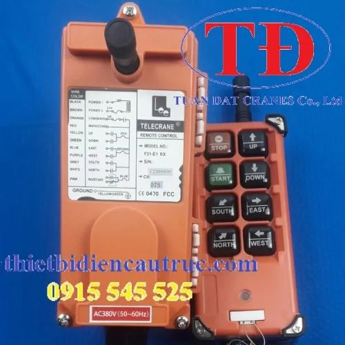 Bộ remote điều khiển từ xa 8 nút cho cầu trục