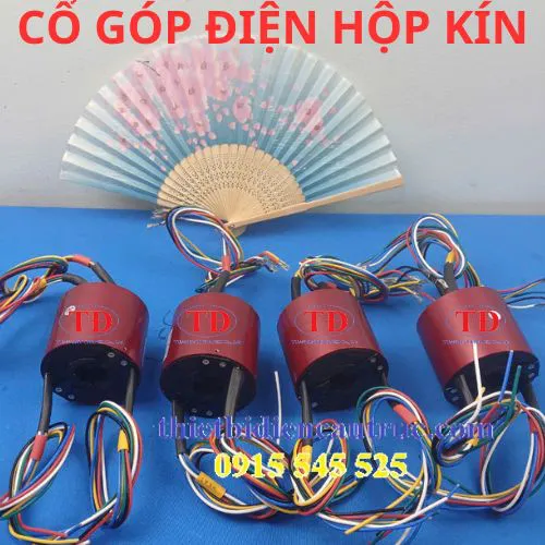 Cổ góp điện hộp kín 10 pha trục 20