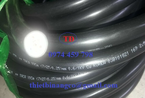 Dây điện dẫn nguồn cầu trục 7Cx2.5 mm2 Dây điện dẫn nguồn cầu trục 7Cx2.5 mm2
