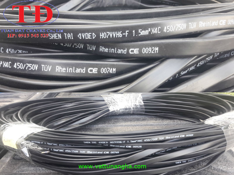 Dây cáp điện dẹt 4Cx1.5mm2 Dây cáp điện dẹt 4Cx1.5mm2