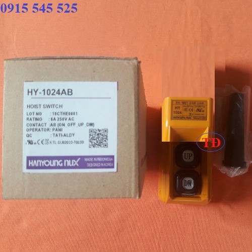 Nút bấm điều khiển cầu trục HY-1022 Nút bấm điều khiển cầu trục HY-1022