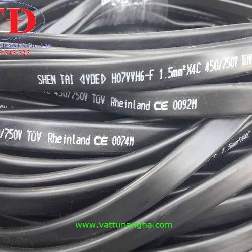 Dây cáp điện dẹt 4Cx1.5mm2
