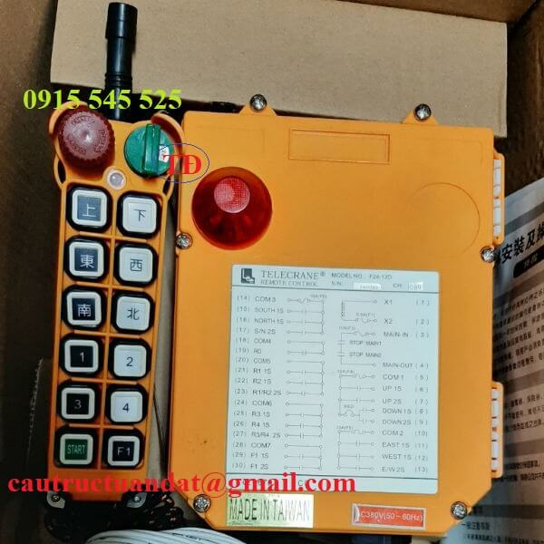 Điều khiển từ xa f24-12D cho cầu trục Điều khiển từ xa f24-12D cho cầu trục