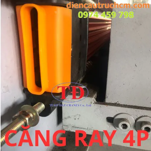 Căng ray điện 4P cho cầu trục