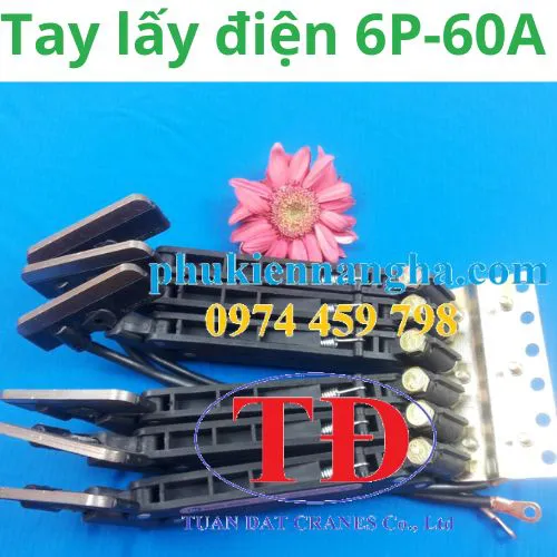 Cánh tay lấy điện cầu trục 6P 60A