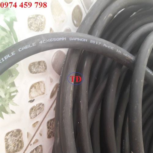 Cáp cao su mềm chịu lực bằng bố 4Cx6 Cáp cao su mềm chịu lực bằng bố 4Cx6