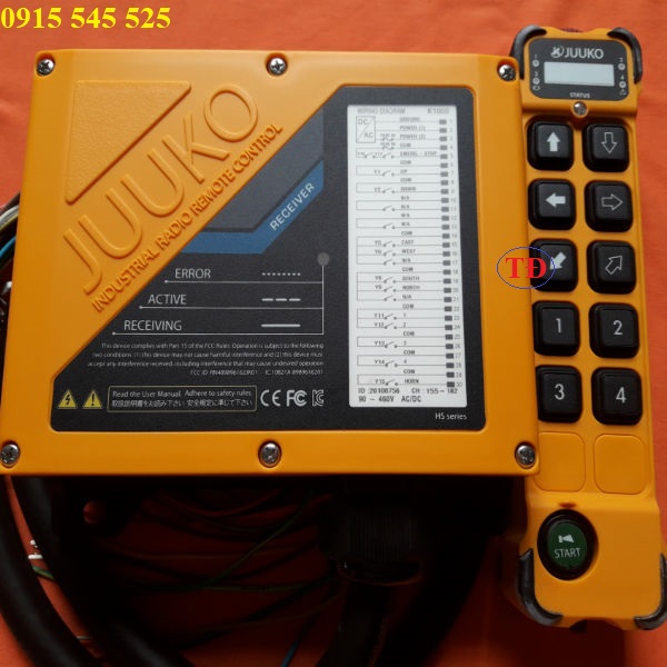 Điều khiển từ xa cầu trục K1000 Điều khiển từ xa cầu trục K1000