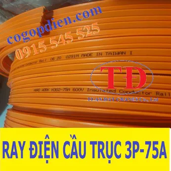 Ray điện an toàn 3P 75A cho cầu trục