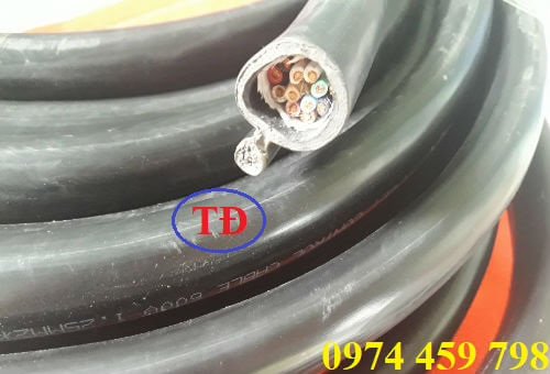 Cáp điều khiển cầu trục có lõi thép Cáp điều khiển cầu trục có lõi thép