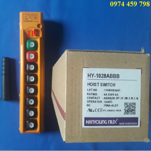 Nút bấm 2 cấp tốc độ cho cầu trục Nút bấm 2 cấp tốc độ cho cầu trục