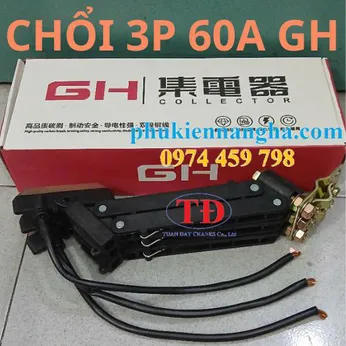 Chổi tiếp điện cầu trục 3P-60a hiệu GH