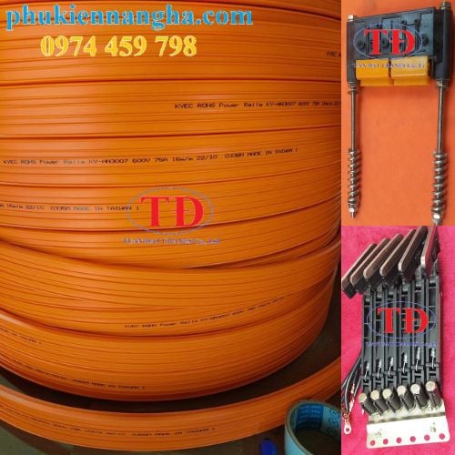Ray điện an toản 6P 75A cho cầu trục