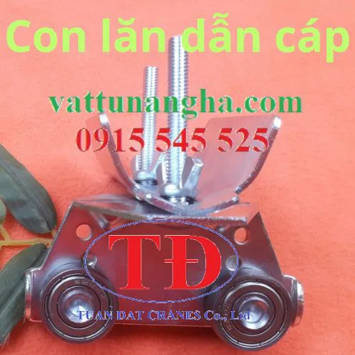 Con lăn treo cáp ray C cầu trục