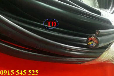 Cáp điều khiển lõi thép gắn tay bấm cầu trục Cáp điều khiển lõi thép gắn tay bấm cầu trục