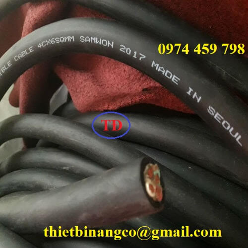 Cáp cao su 4Cx6.0 cho cầu trục Cáp cao su 4Cx6.0 cho cầu trục