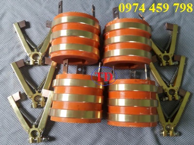 Cổ góp điện 3 pha than kẹp Cổ góp điện 3 pha than kẹp