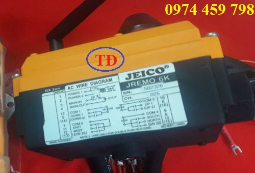 Điều khiển từ xa cầu trục Jeico Điều khiển từ xa cầu trục Jeico