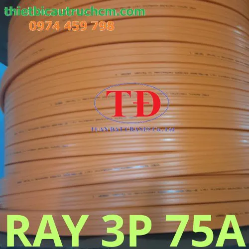 Ray điện an toàn 3P-75A cho cầu trục