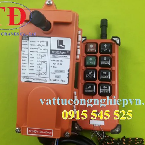 Bộ điều khiển từ xa 6 nút Telecrane cho cầu trục