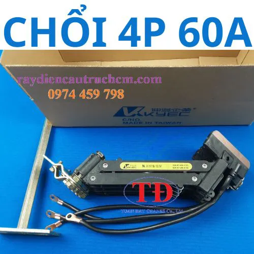 Chổi tiếp điện 4P-60A lấy điện cầu trục