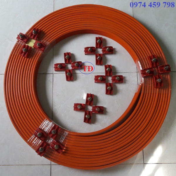 Ray điện an toàn 4P-100A hiệu ITS và kẹp ray Ray điện an toàn 4P-100A hiệu ITS và kẹp ray