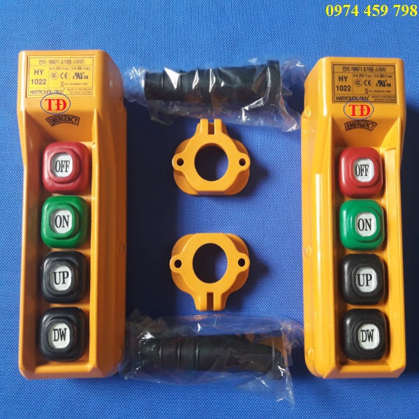 Tay bấm điều khiển cầu trục 2 nút Tay bấm điều khiển cầu trục 2 nút
