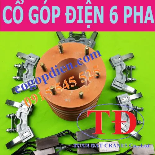 Cổ góp điện 6 pha