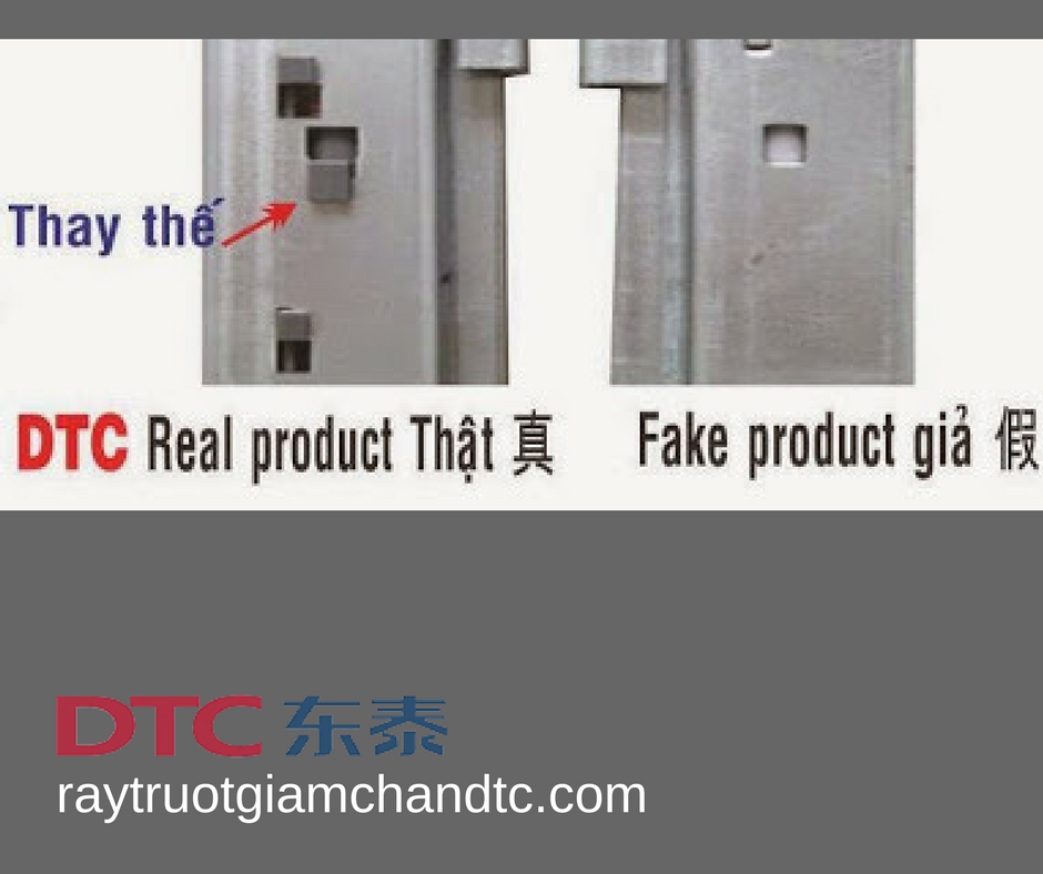 Các đặc điểm nhận biết Ray trượt âm DTC giảm chấn hàng thật và hàng giả Các đặc điểm nhận biết Ray trượt âm DTC giảm chấn hàng thật và hàng giả