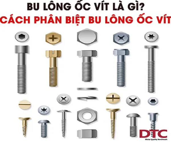 Bu lông ốc vít là gì? Cách phân biệt bu lông ốc vít