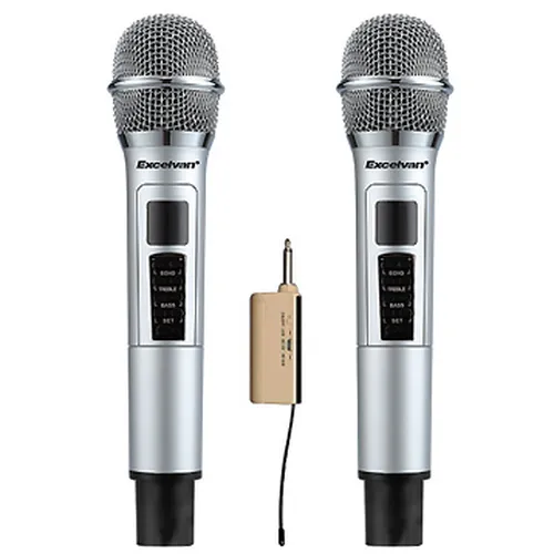 MICRO KHÔNG DÂY EXCELVAN K48 ĐA DỤNG BỘ 2 MIC CHÍNH HÃNG GIÁ RẺ