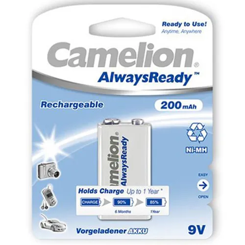 Pin vuông sạc 9v vuông Camelion 200mAh chính hãng vỉ 1 viên