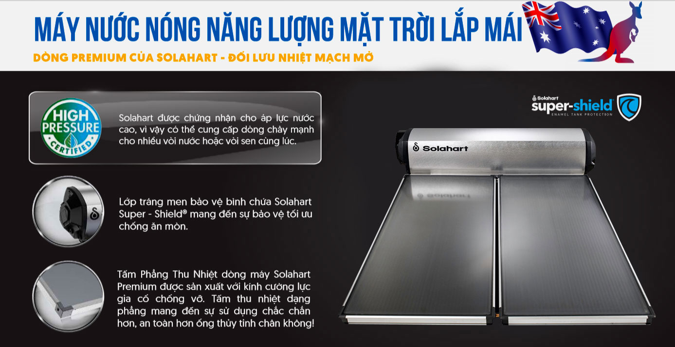 Máy nước nóng năng lượng mặt trời Solahart 300L