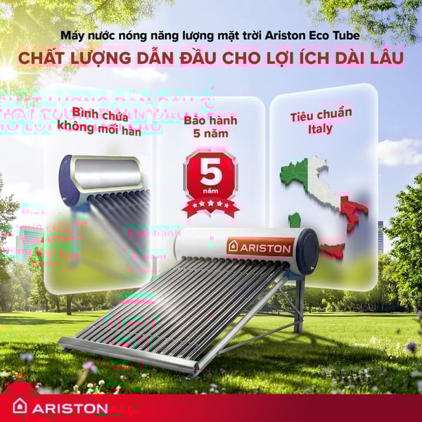 Máy Năng Lượng Mặt Trời Ariston 190 Lít Eco2