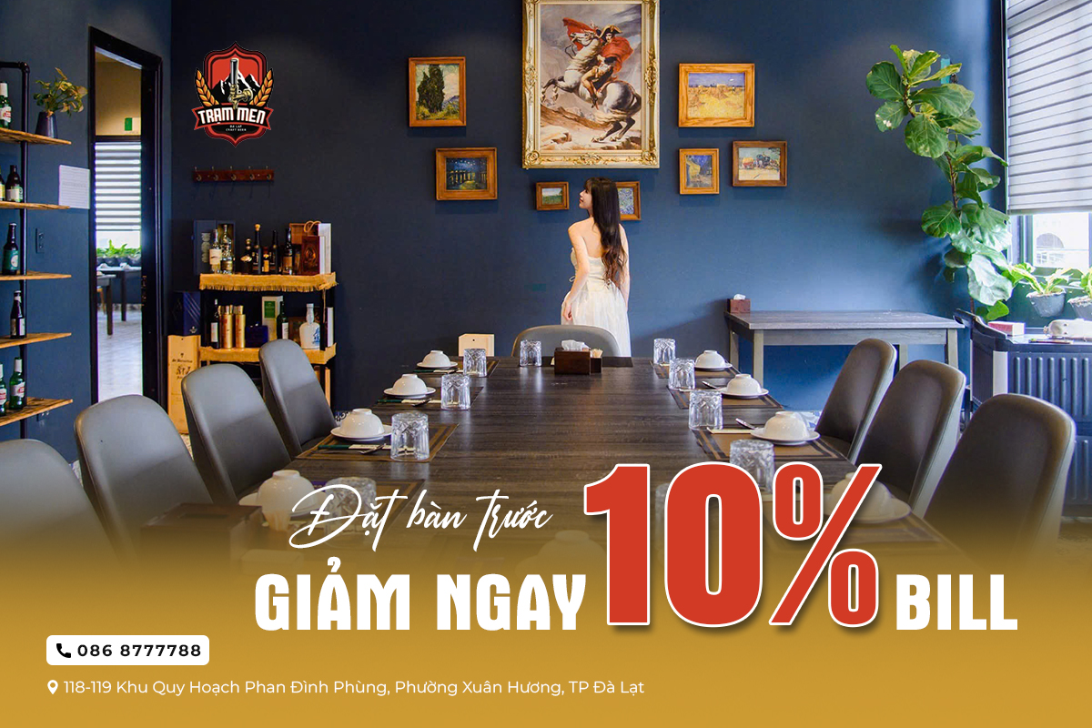 Không ngẫu nhiên mà nhiều du khách đánh giá Trạm Men là một trong những nhà hàng nướng ngon ở Đà Lạt Không ngẫu nhiên mà nhiều du khách đánh giá Trạm Men là một trong những nhà hàng nướng ngon ở Đà Lạt