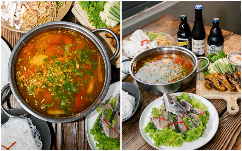 Tại Trạm Men, lẩu cá tầm được chế biến theo phong cách tinh tế nhưng vẫn giữ trọn nét mộc mạc, gần gũi. Tại Trạm Men, lẩu cá tầm được chế biến theo phong cách tinh tế nhưng vẫn giữ trọn nét mộc mạc, gần gũi.