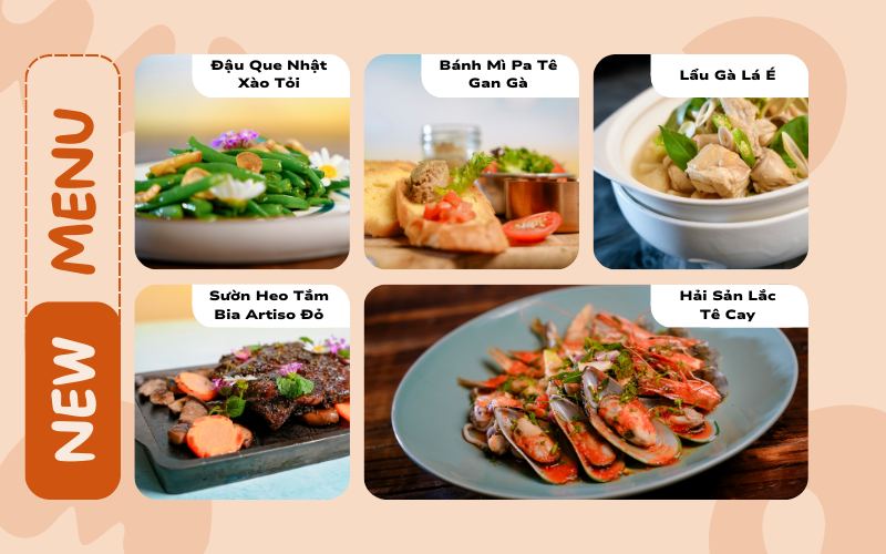 Thực đơn phong phú được chế biến từ nguyên liệu tươi ngon của Đà Lạt. Thực đơn phong phú được chế biến từ nguyên liệu tươi ngon của Đà Lạt.