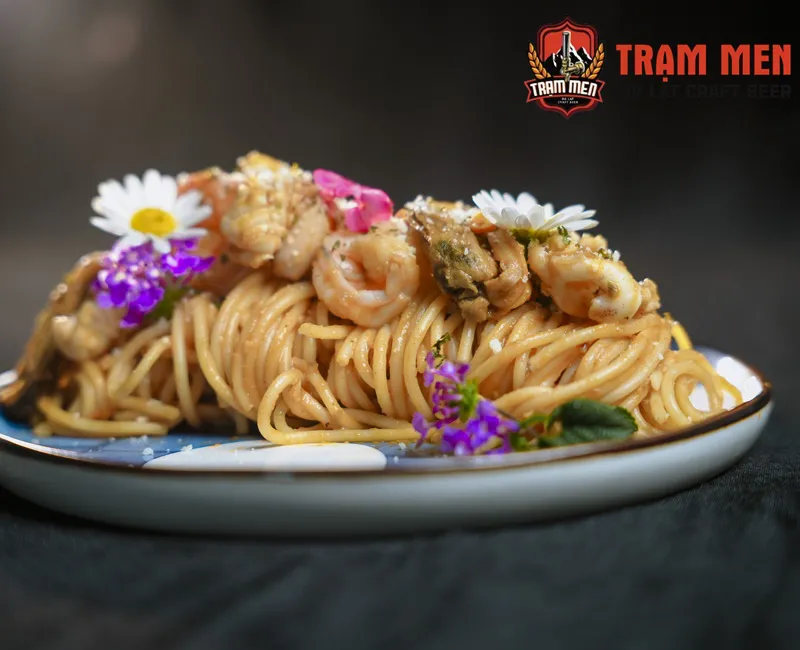 Mỳ Ý Hải Sản Sốt Gạch Tôm Cay