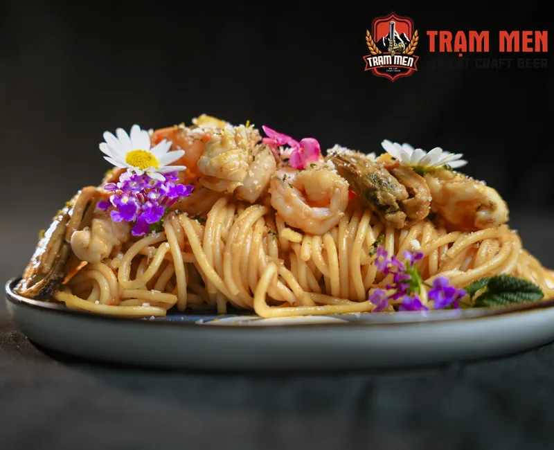 Mỳ Ý Hải Sản Sốt Gạch Tôm Cay