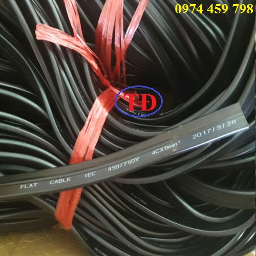 Cáp dẹt cầu trục loại 4Cx6.0 Cáp dẹt cầu trục loại 4Cx6.0