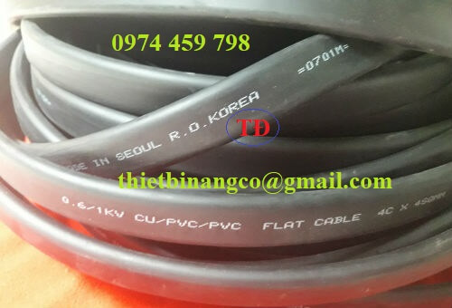 Cáp dẹt cầu trục nhập khẩu Hàn Quốc Cáp dẹt cầu trục nhập khẩu Hàn Quốc