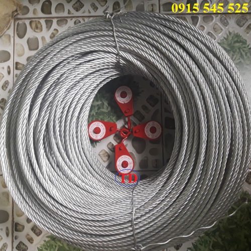 Cáp thép phi 10 cho cầu trục và puly 100 kg Cáp thép phi 10 cho cầu trục và puly 100 kg