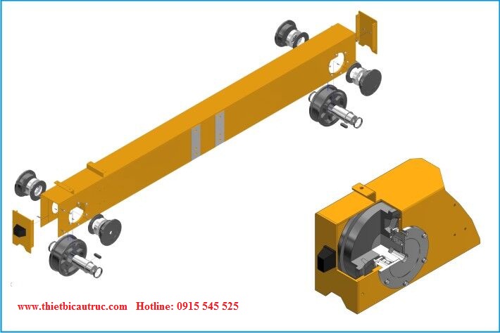 Cầu tạo bộ dầm biên cầu trục Cầu tạo bộ dầm biên cầu trục