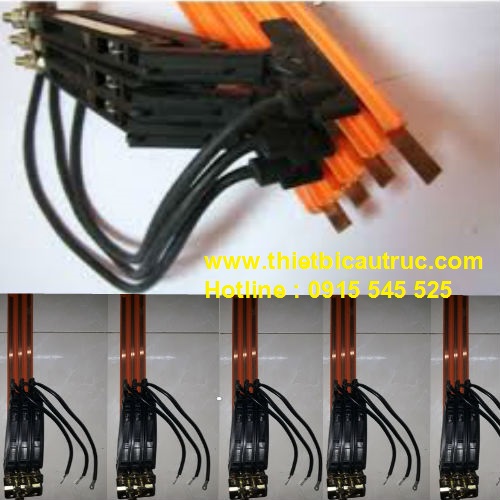 Chổi tiếp điện được gắn vào ray điên an toàn Chổi tiếp điện được gắn vào ray điên an toàn