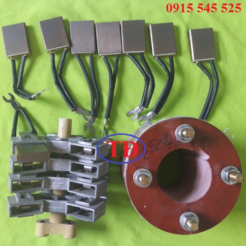 Cổ góp điện chổi than dạng lá và giá chổi Cổ góp điện chổi than dạng lá và giá chổi