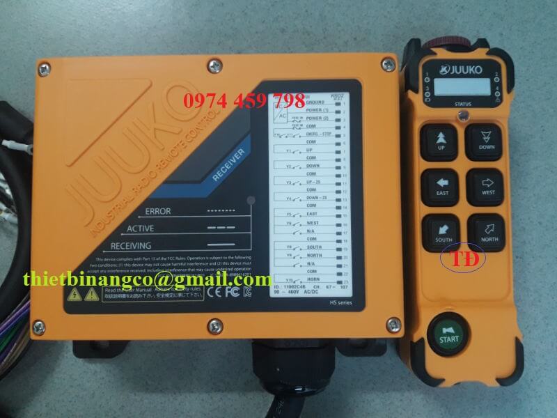 Điều khiển từ xa cầu trục Juuko K602 Điều khiển từ xa cầu trục Juuko K602