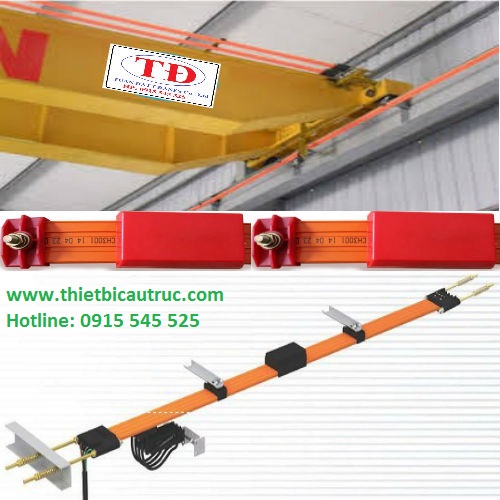 Hình ảnh ray điện an toàn cầu trục đã được lắp Hình ảnh ray điện an toàn cầu trục đã được lắp